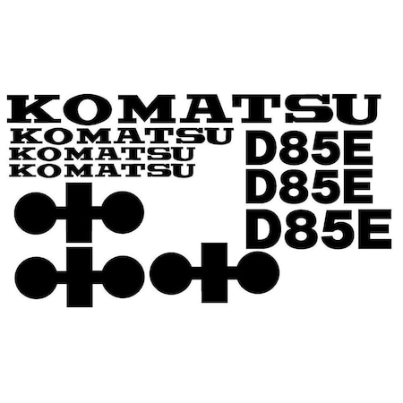 Aftermarket Komatsu Dozer D85E Black Decal Set Brand New KOMD85EDECALSET
